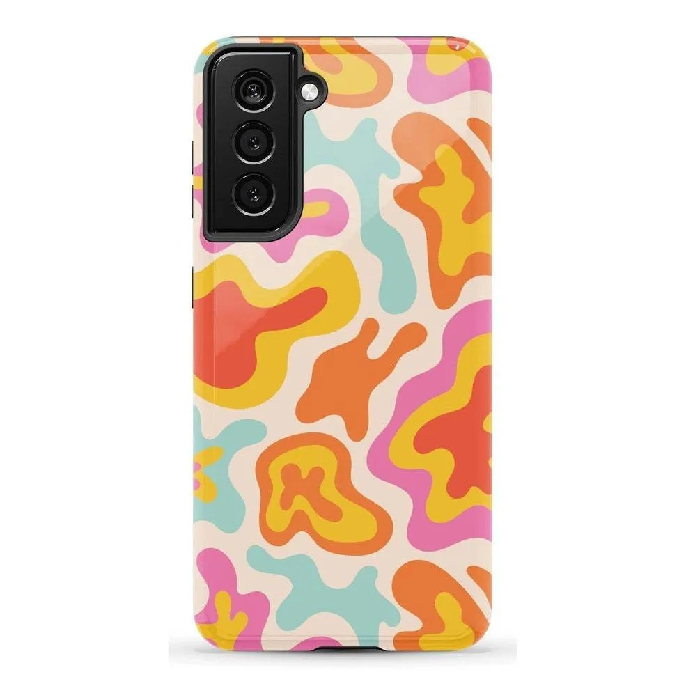 Clearance Price Tropical Color Splash | Abstract Retro Samsung Case  Dont Miss Out!