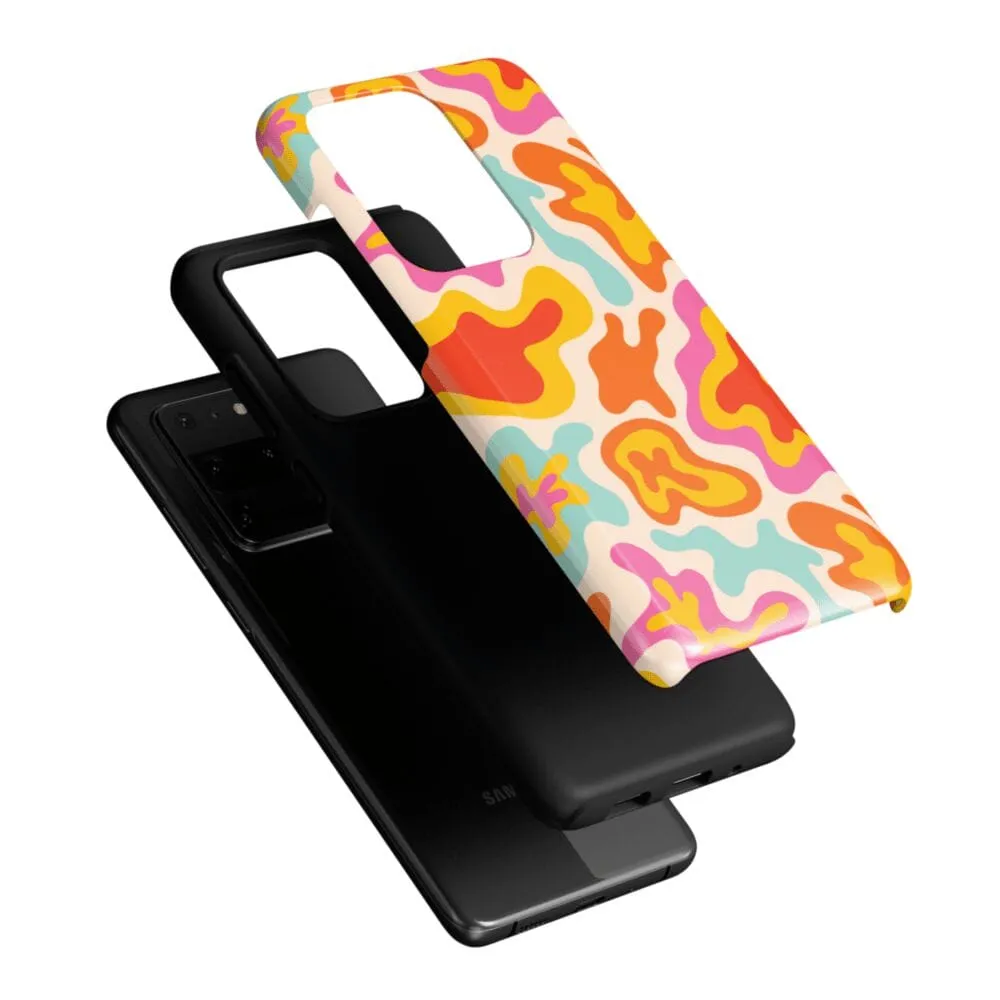 Clearance Price Tropical Color Splash | Abstract Retro Samsung Case  Dont Miss Out!