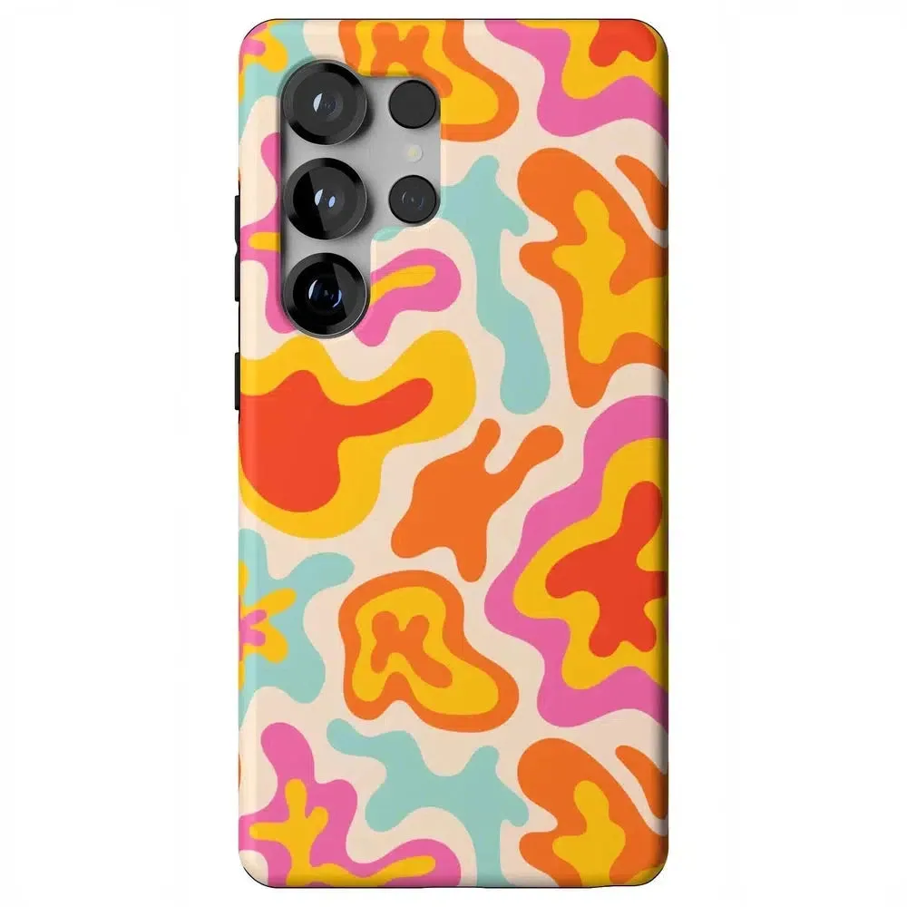 Clearance Price Tropical Color Splash | Abstract Retro Samsung Case  Dont Miss Out!