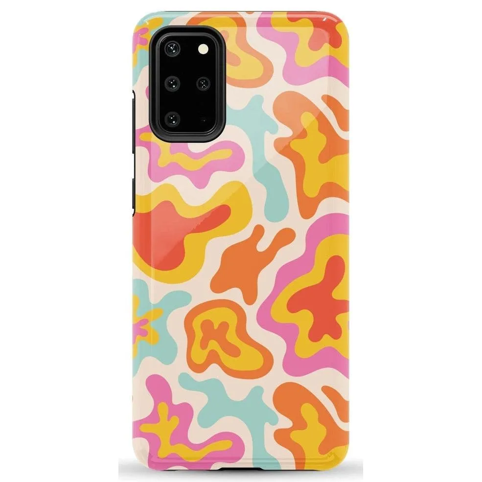 Clearance Price Tropical Color Splash | Abstract Retro Samsung Case  Dont Miss Out!
