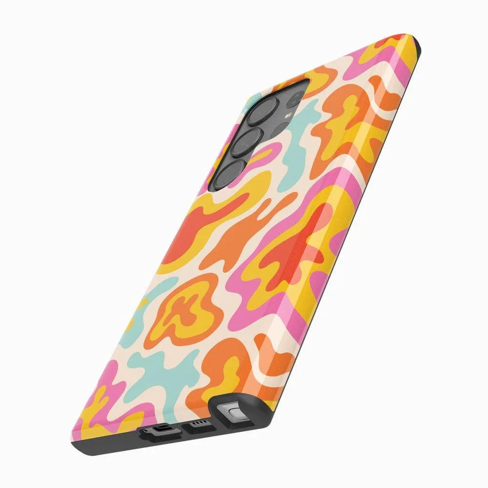 Clearance Price Tropical Color Splash | Abstract Retro Samsung Case  Dont Miss Out!