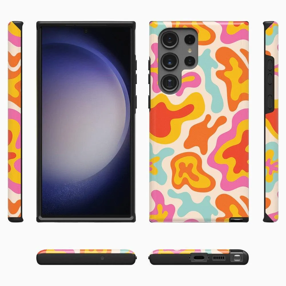 Clearance Price Tropical Color Splash | Abstract Retro Samsung Case  Dont Miss Out!