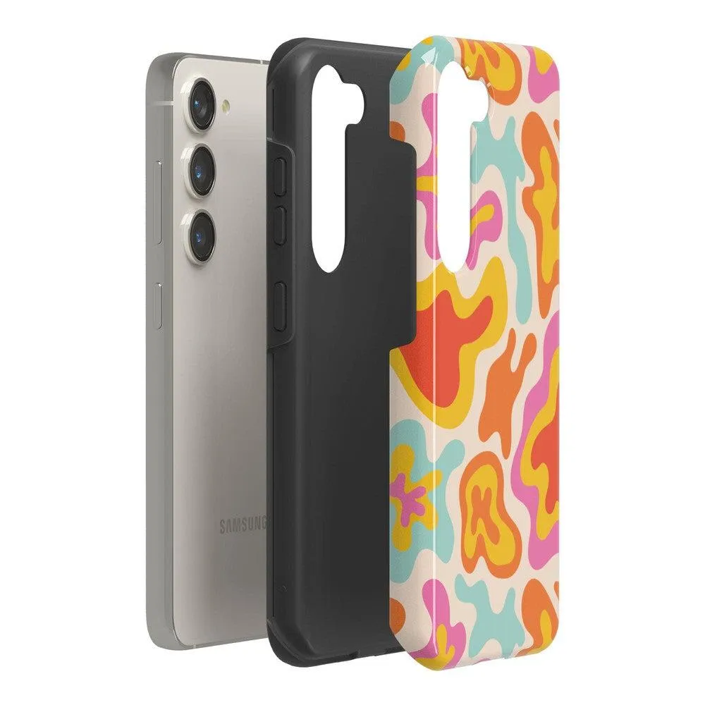 Clearance Price Tropical Color Splash | Abstract Retro Samsung Case  Dont Miss Out!
