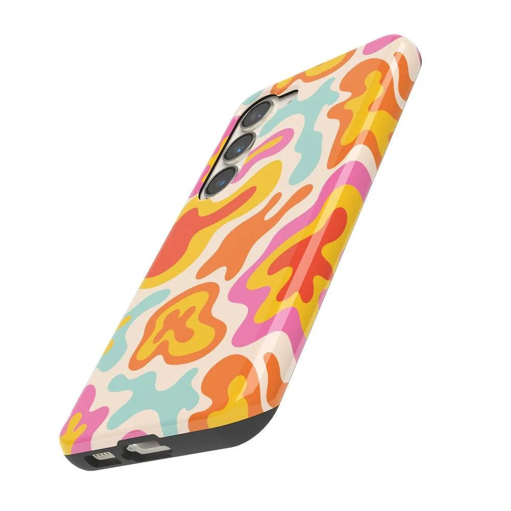 Clearance Price Tropical Color Splash | Abstract Retro Samsung Case  Dont Miss Out!