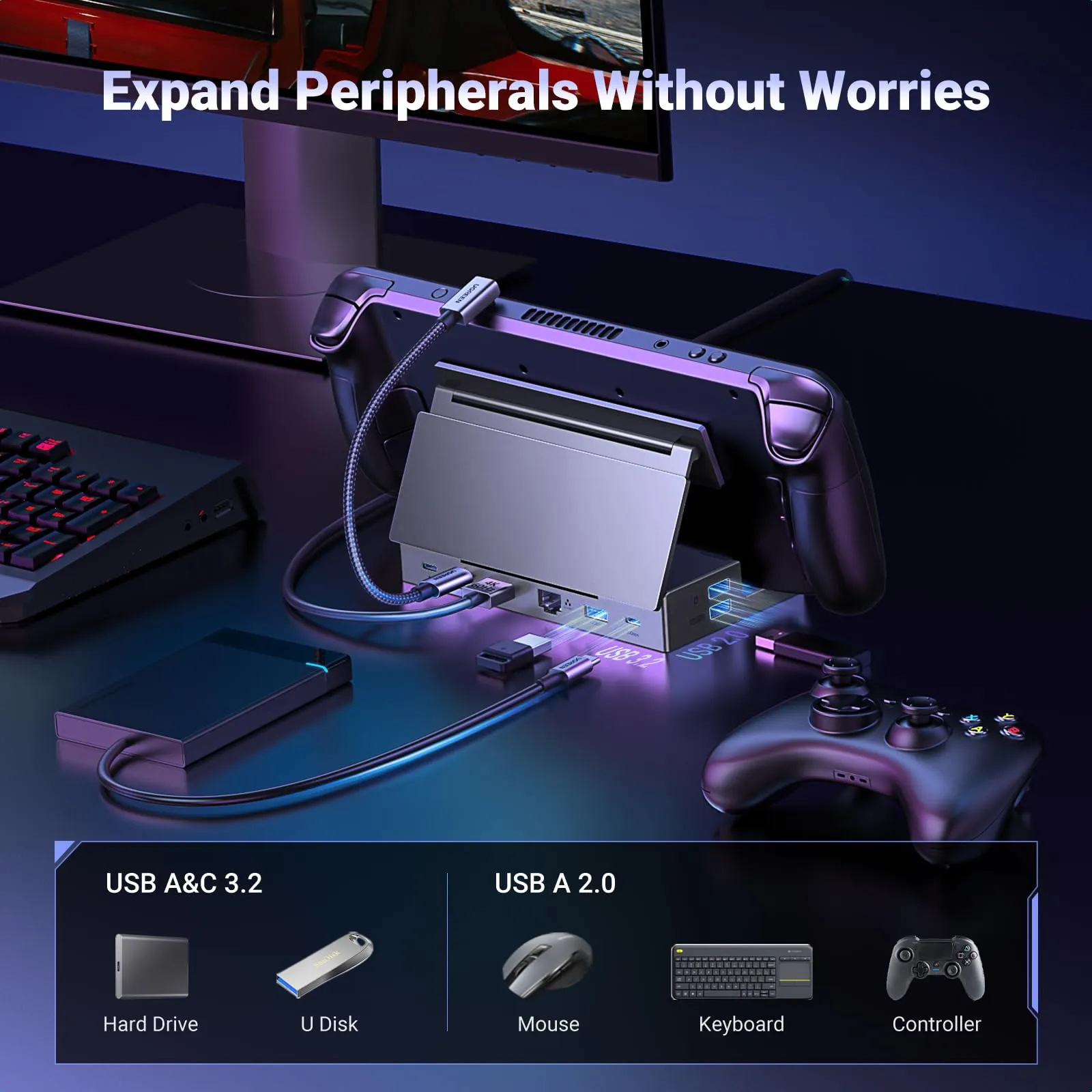 Clearance Price UGREEN 9-in-1 Steam Deck Docking Station - PD 100W 4K@60Hz  Last Few Pieces!