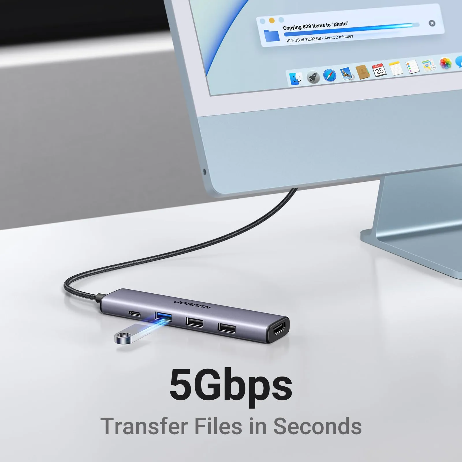 Clearance Price UGREEN Revodok 105 USB C Hub 5 in 1 Multiport Adapter 4K HDMI  Limited Stock!