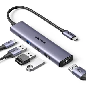 Clearance Price UGREEN Revodok 105 USB C Hub 5 in 1 Multiport Adapter 4K HDMI  Limited Stock!