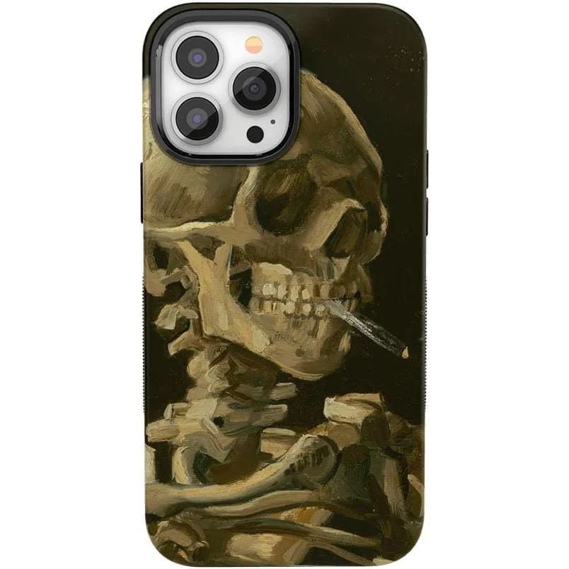 Clearance Price Van Gogh | Head of a Skeleton with a Burning Cigarette Phone Case  Stylish & Comfortable