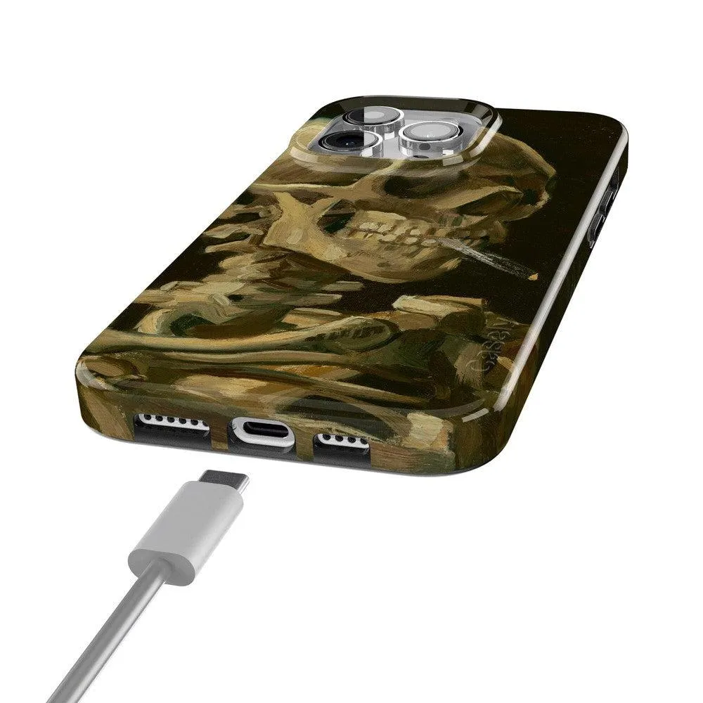 Clearance Price Van Gogh | Head of a Skeleton with a Burning Cigarette Phone Case  Stylish & Comfortable