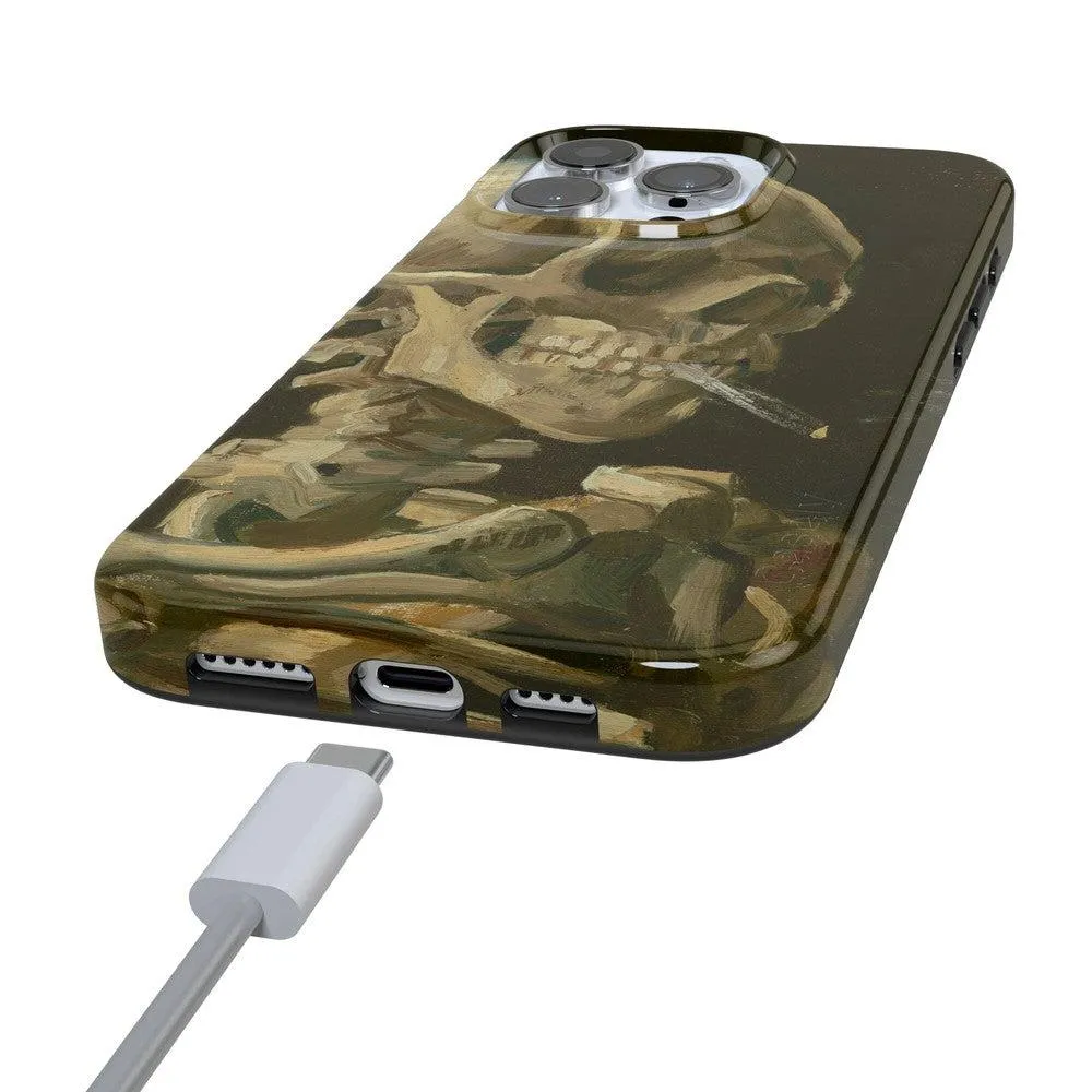 Clearance Price Van Gogh | Head of a Skeleton with a Burning Cigarette Phone Case  Stylish & Comfortable