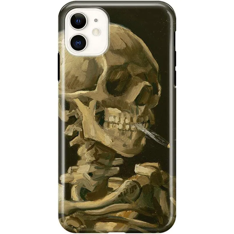 Clearance Price Van Gogh | Head of a Skeleton with a Burning Cigarette Phone Case  Stylish & Comfortable