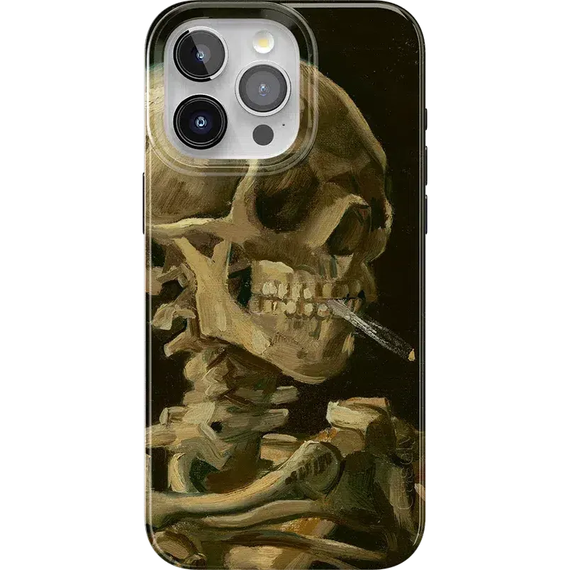 Clearance Price Van Gogh | Head of a Skeleton with a Burning Cigarette Phone Case  Stylish & Comfortable