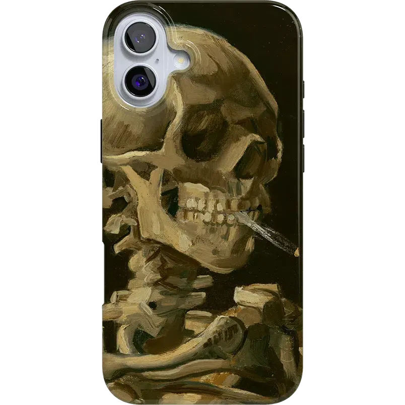 Clearance Price Van Gogh | Head of a Skeleton with a Burning Cigarette Phone Case  Stylish & Comfortable