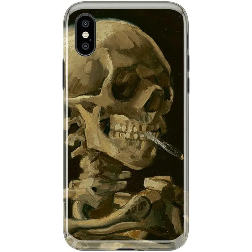 Clearance Price Van Gogh | Head of a Skeleton with a Burning Cigarette Phone Case  Stylish & Comfortable