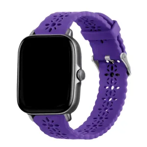 Clearance Price Xiaomi Amazfit GTS Silicone Strap Patterned (Deep Purple)  Dont Miss Out!