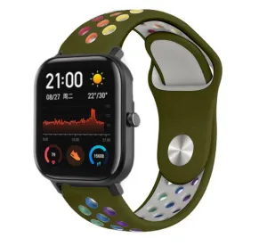 Clearance Price Xiaomi Amazfit GTS Sport Strap (Army Green/Rainbow)  Last Chance!