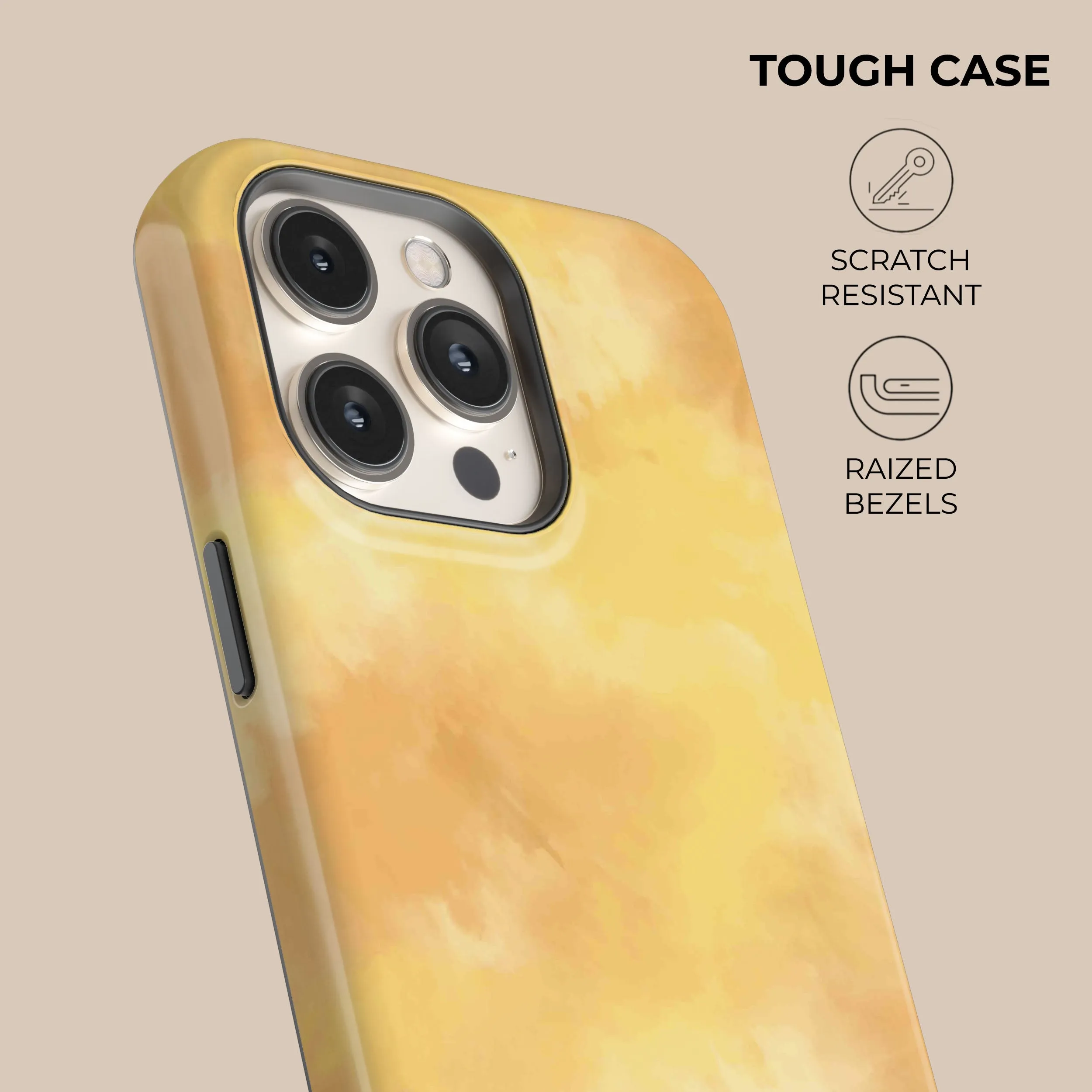 Clearance Price Yellow Tie Dye Phone Case  Today Only!