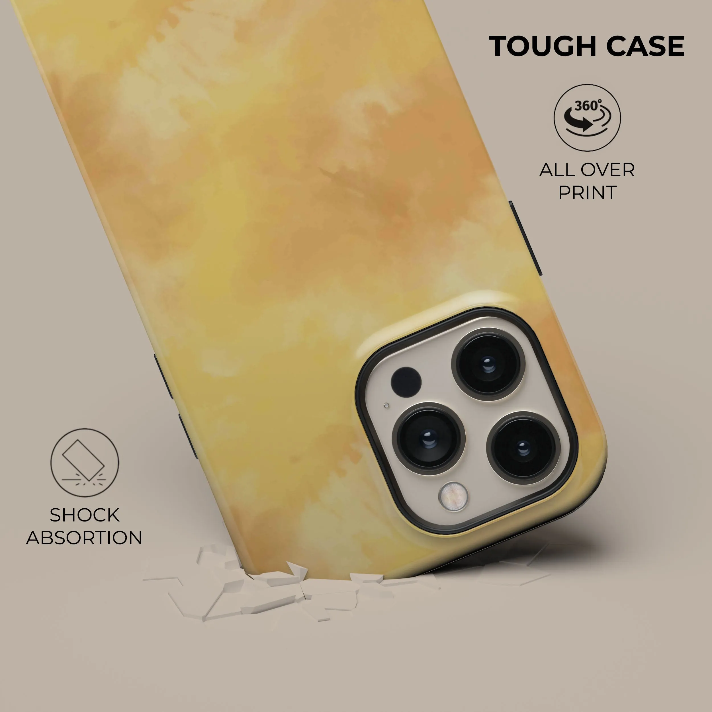 Clearance Price Yellow Tie Dye Phone Case  Today Only!
