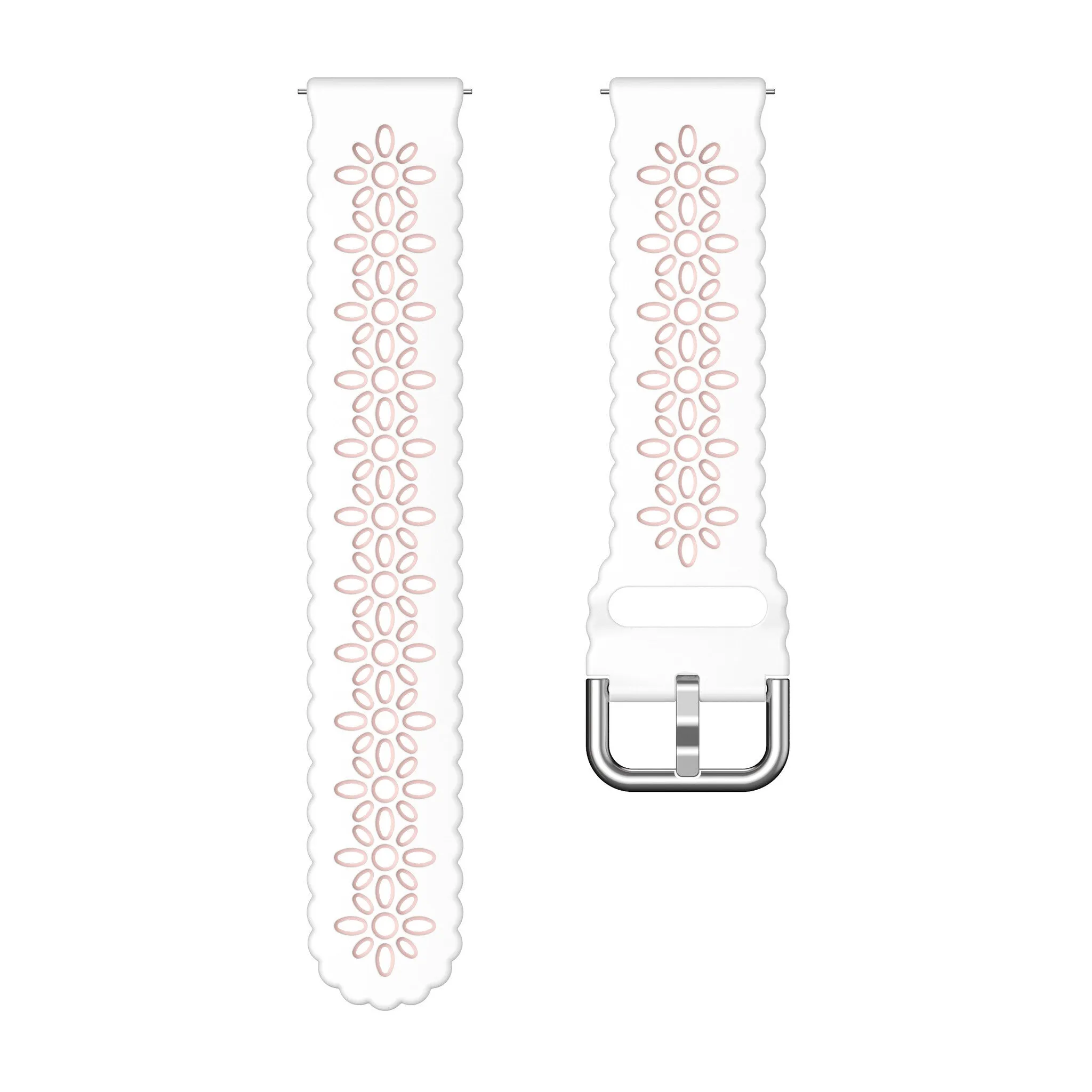 Customer Favorite Amazfit GTS 2 Silicone Strap Patterned (White/Pink)  Last Few Pieces!