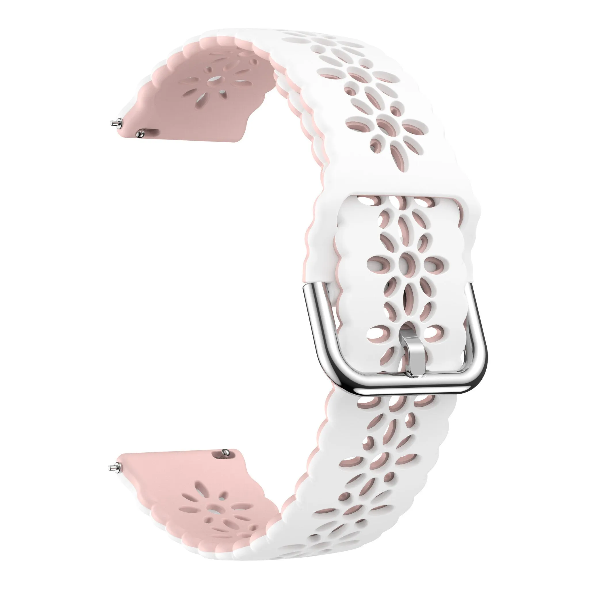 Customer Favorite Amazfit GTS 2 Silicone Strap Patterned (White/Pink)  Last Few Pieces!