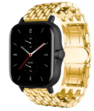 Customer Favorite Amazfit GTS 2 Steel Dragon Strap (Gold)  Almost Gone!
