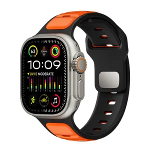 Customer Favorite Apple Watch Premium Outdoor Silicone Strap (Orange/Black)  Dont Miss Out!