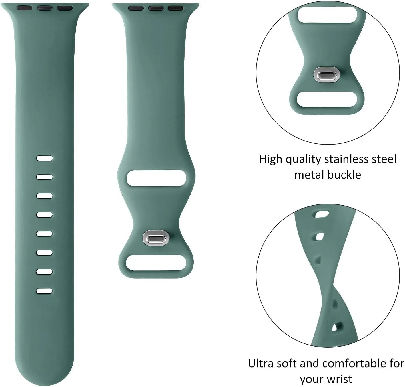 Customer Favorite Apple Watch Silicone Strap Classic (Cactus)  Almost Gone!