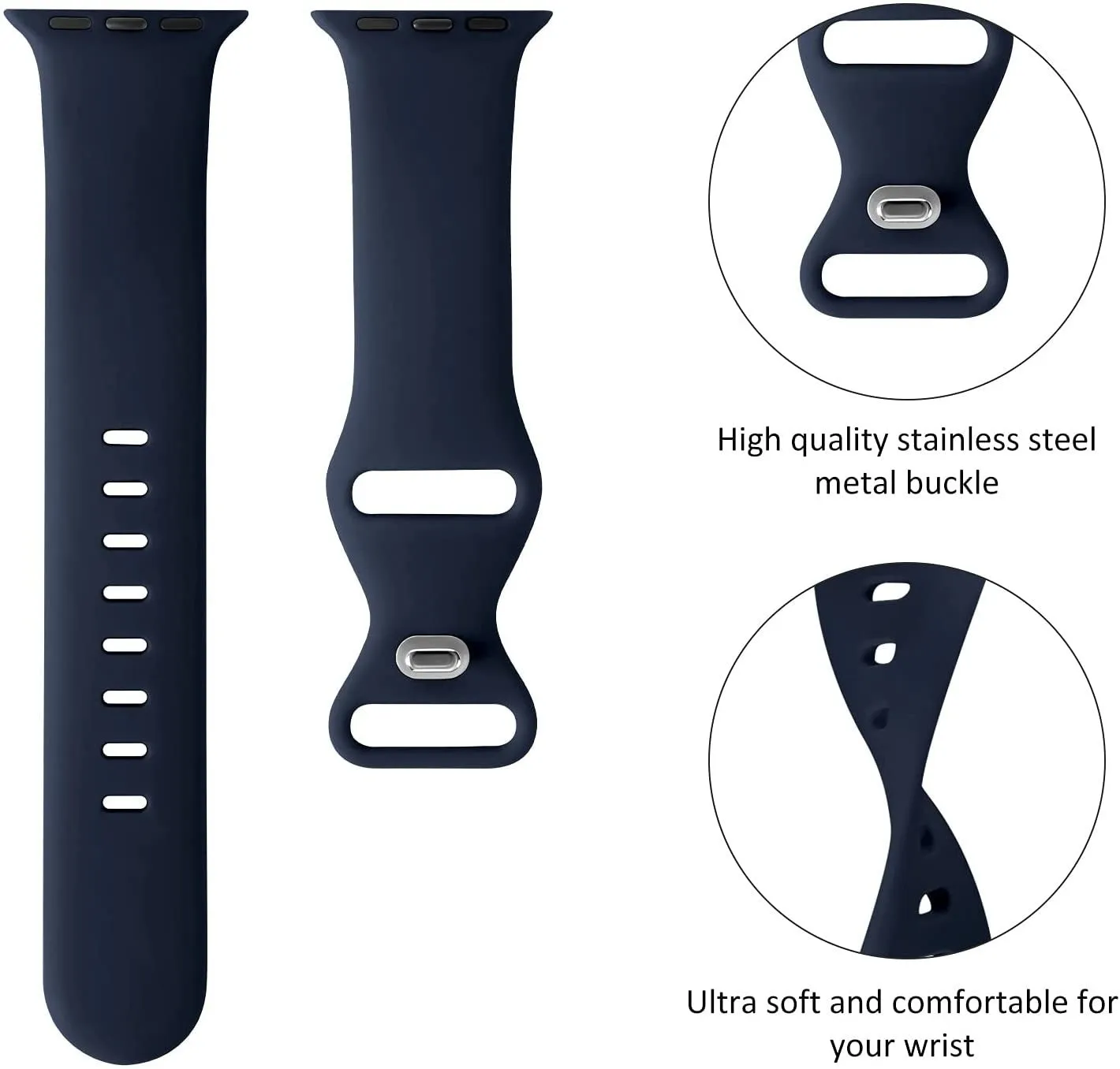 Customer Favorite Apple Watch Silicone Strap Classic (Dark Blue)  Limited Release!
