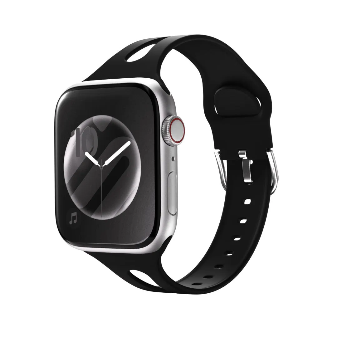 Customer Favorite Apple Watch Slim Silicone Strap (Black)  Going Fast!