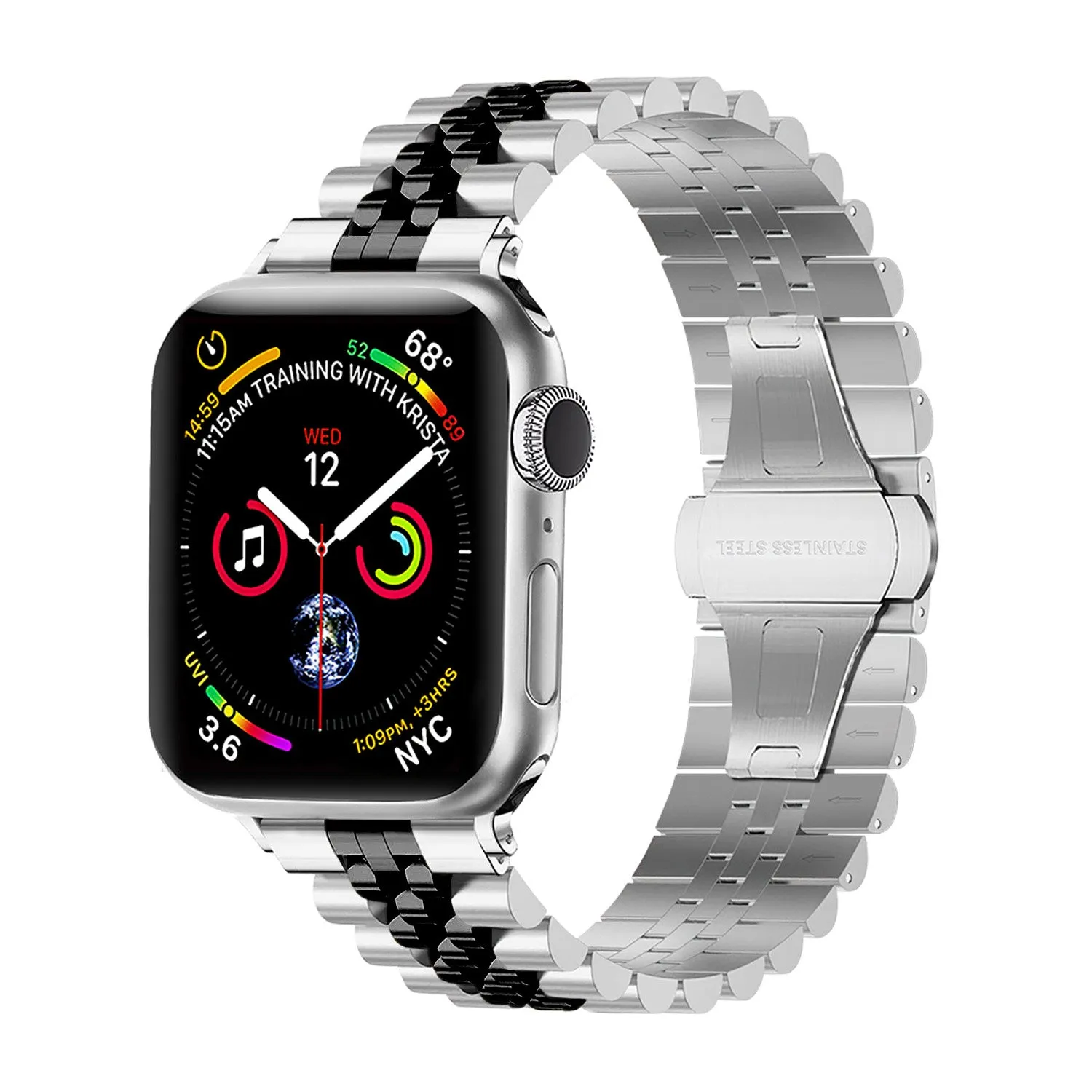 Customer Favorite Apple Watch Steel Strap Jubilee (Silver/Black)  Limited Availability!