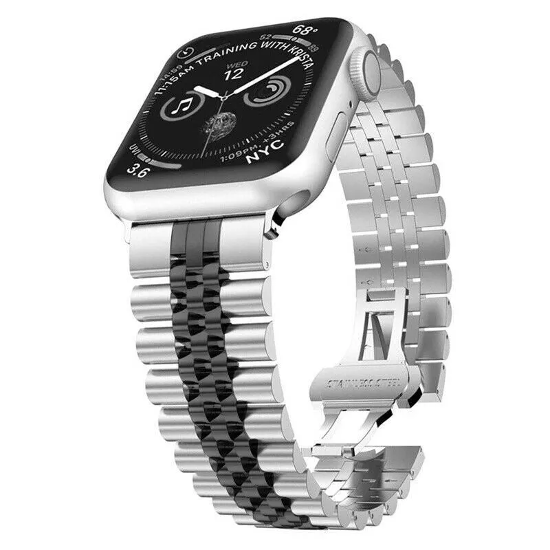 Customer Favorite Apple Watch Steel Strap Jubilee (Silver/Black)  Limited Availability!