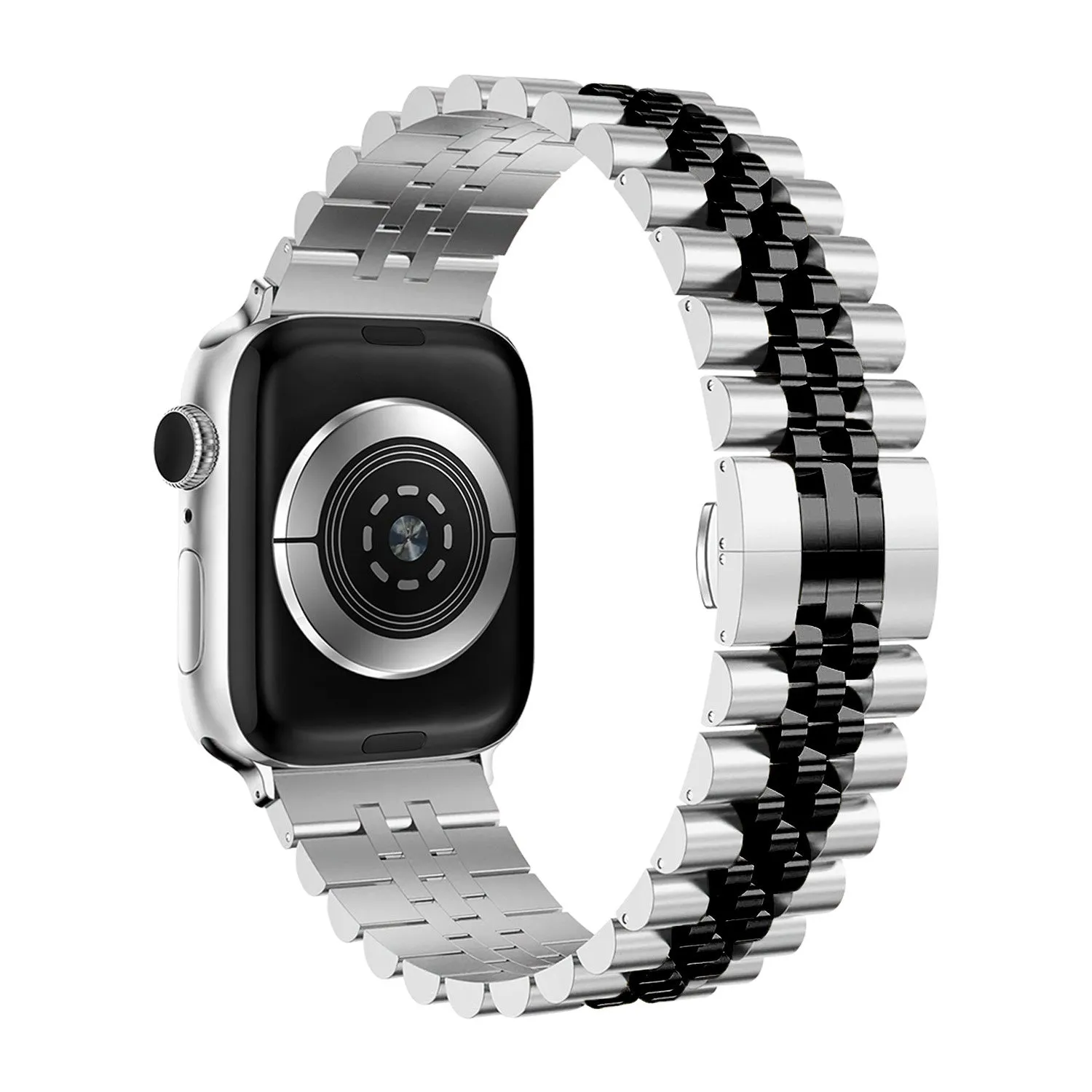Customer Favorite Apple Watch Steel Strap Jubilee (Silver/Black)  Limited Availability!