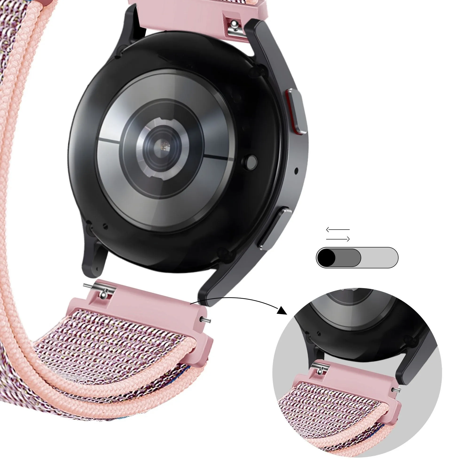 Customer Favorite Bandz Amazfit GTS 4 (Mini) Nylon Strap 'Classic' (Pink)  Limited Release!