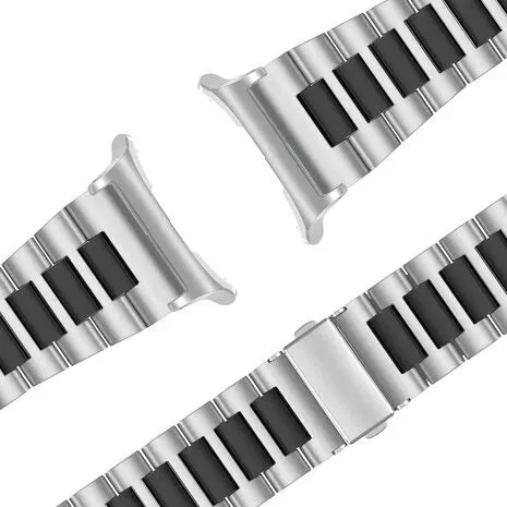 Customer Favorite Bandz Samsung Galaxy Watch Ultra Steel Link Strap 'Deluxe' (Silver/Black)  Dont Miss Out!