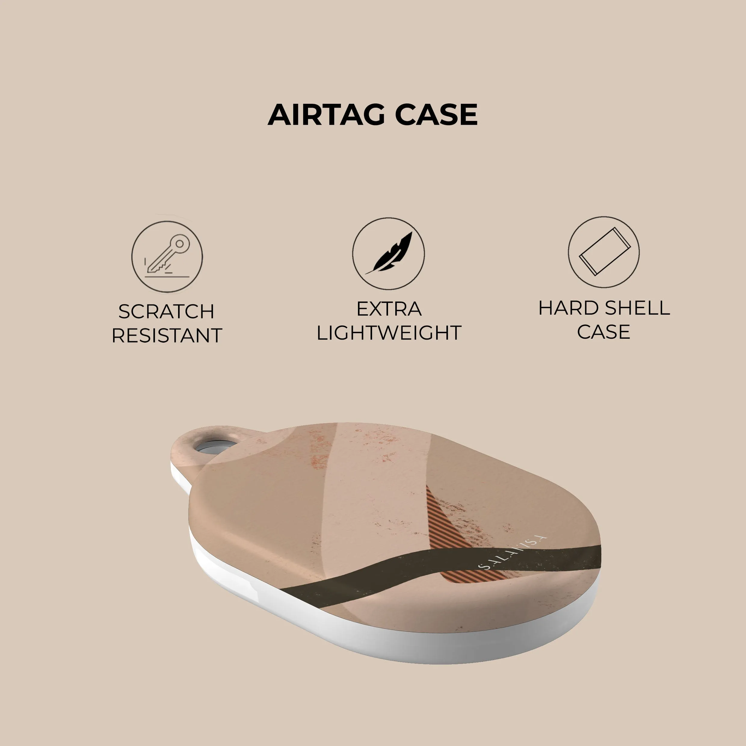 Customer Favorite Beige Organic AirTag Holder  Almost Gone!