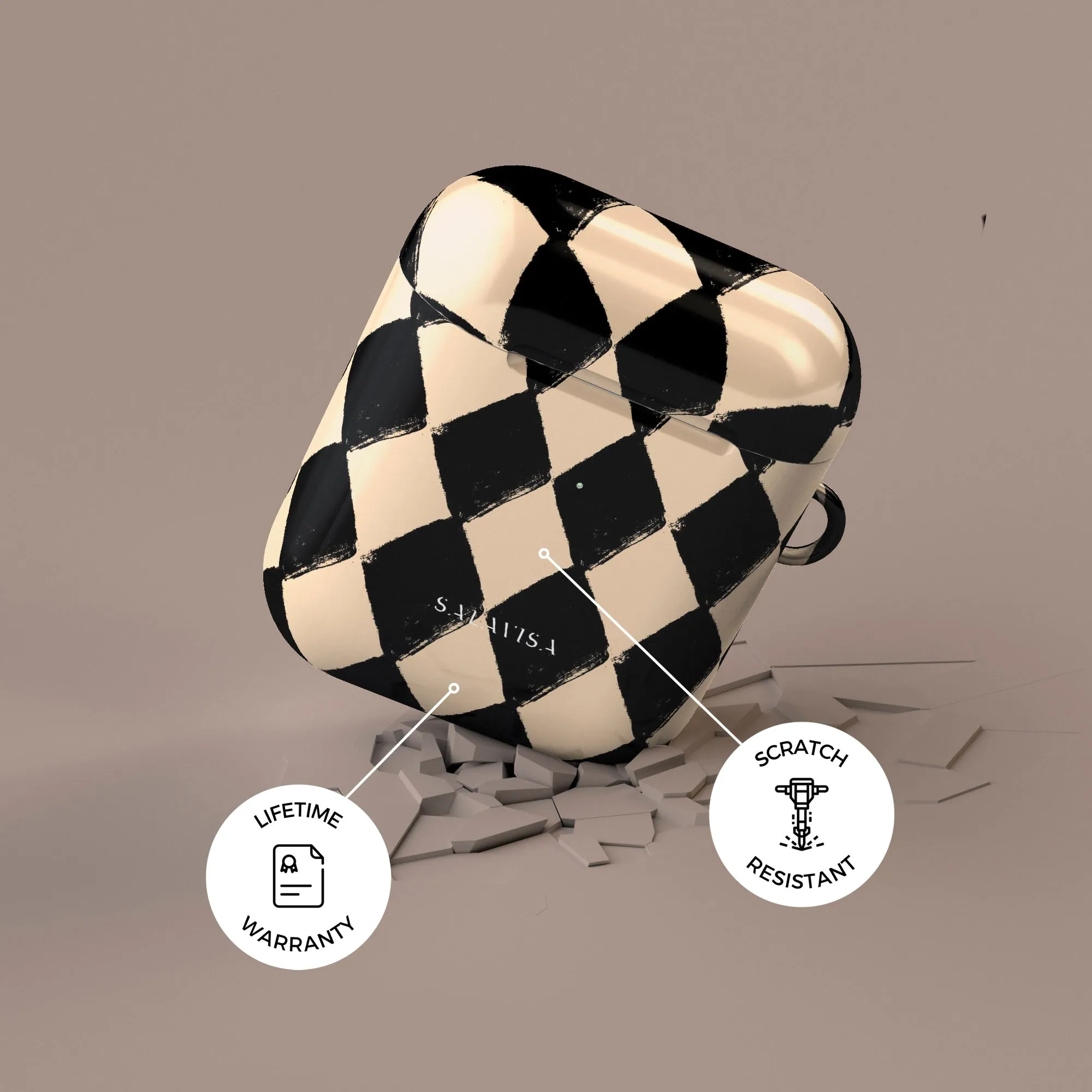 Customer Favorite Diamond Chess AirPods Case  Stylish & Comfortable