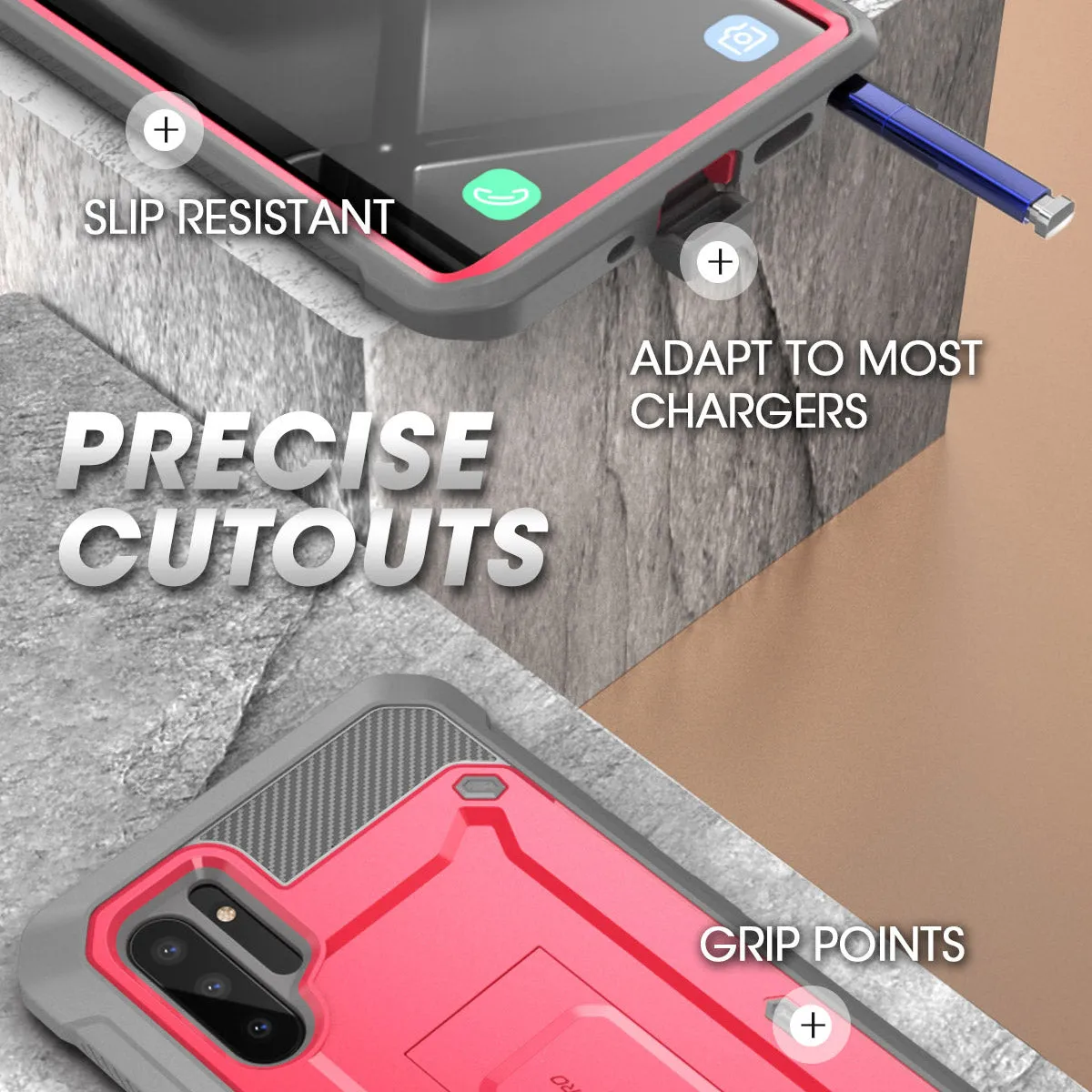 Customer Favorite Galaxy Note10 Unicorn Beetle Pro Full-Body Rugged Case-Pink  Last Few Pieces!