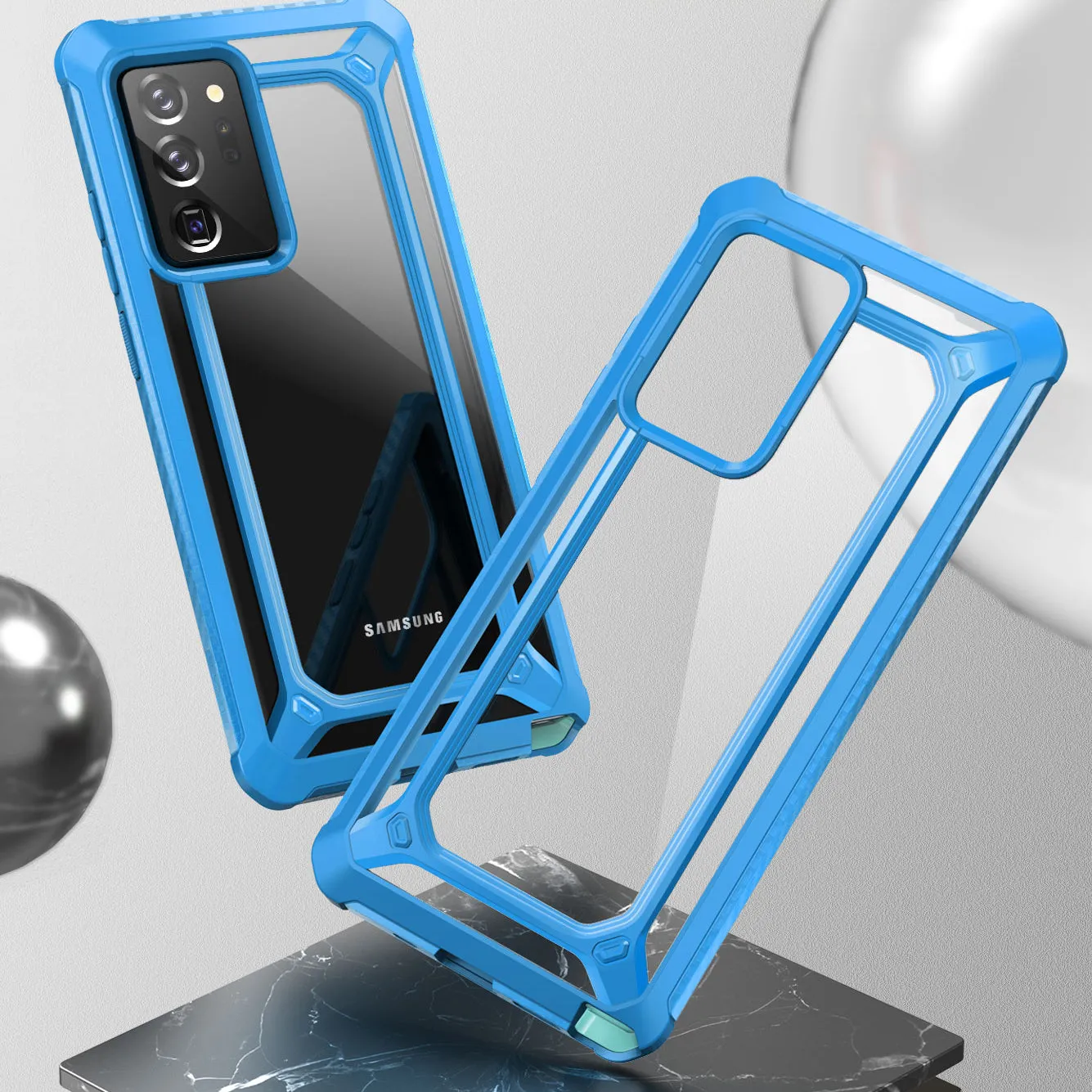 Customer Favorite Galaxy Note20 Ultra Unicorn Beetle EXO Clear Case-Blue  Almost Sold Out!