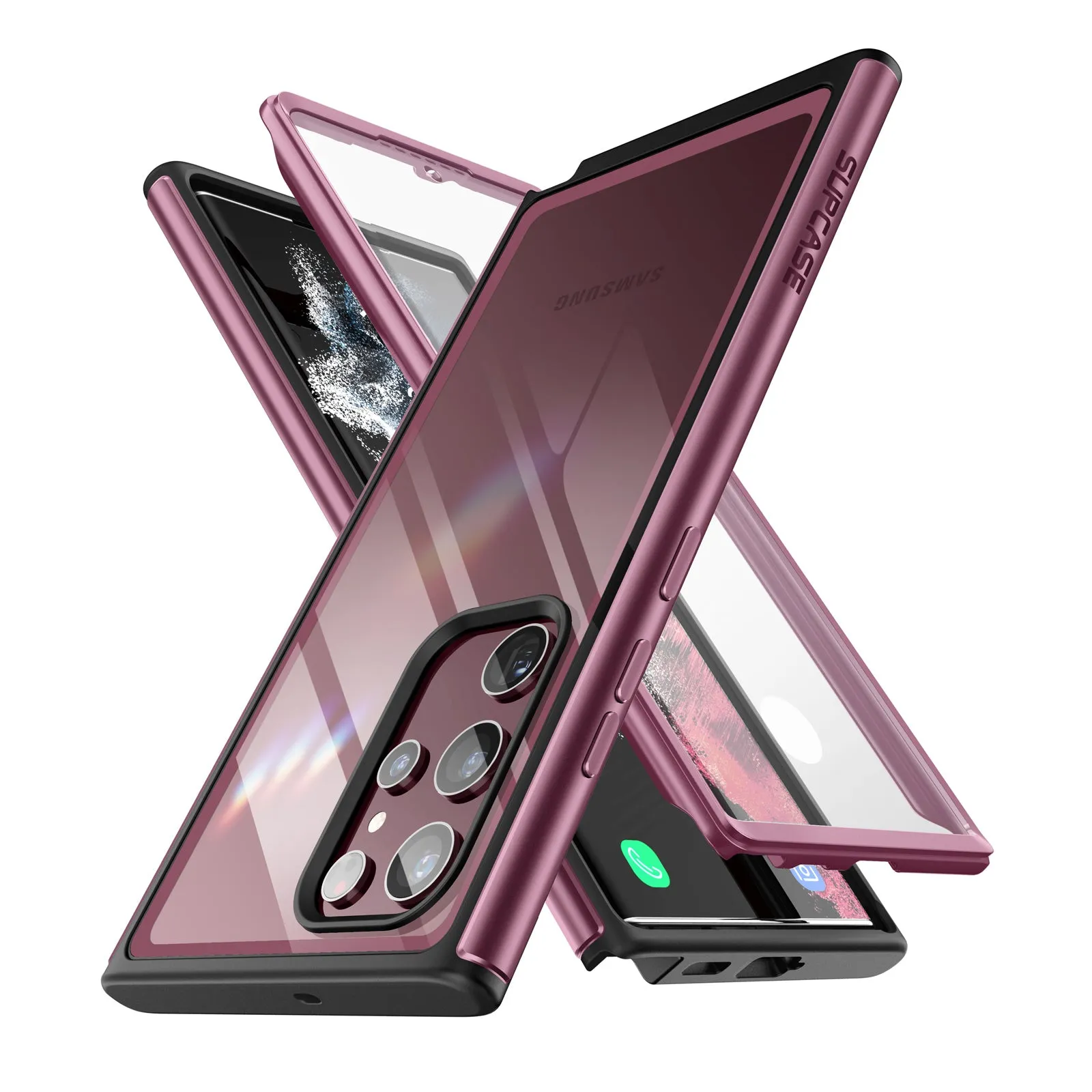 Customer Favorite Galaxy S22 Ultra Unicorn Beetle EDGE XT Bumper Case-Burgundy  Almost Gone!