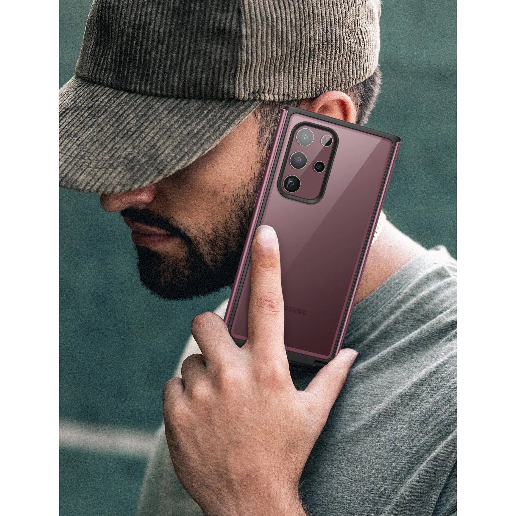 Customer Favorite Galaxy S22 Ultra Unicorn Beetle EDGE XT Bumper Case-Burgundy  Almost Gone!