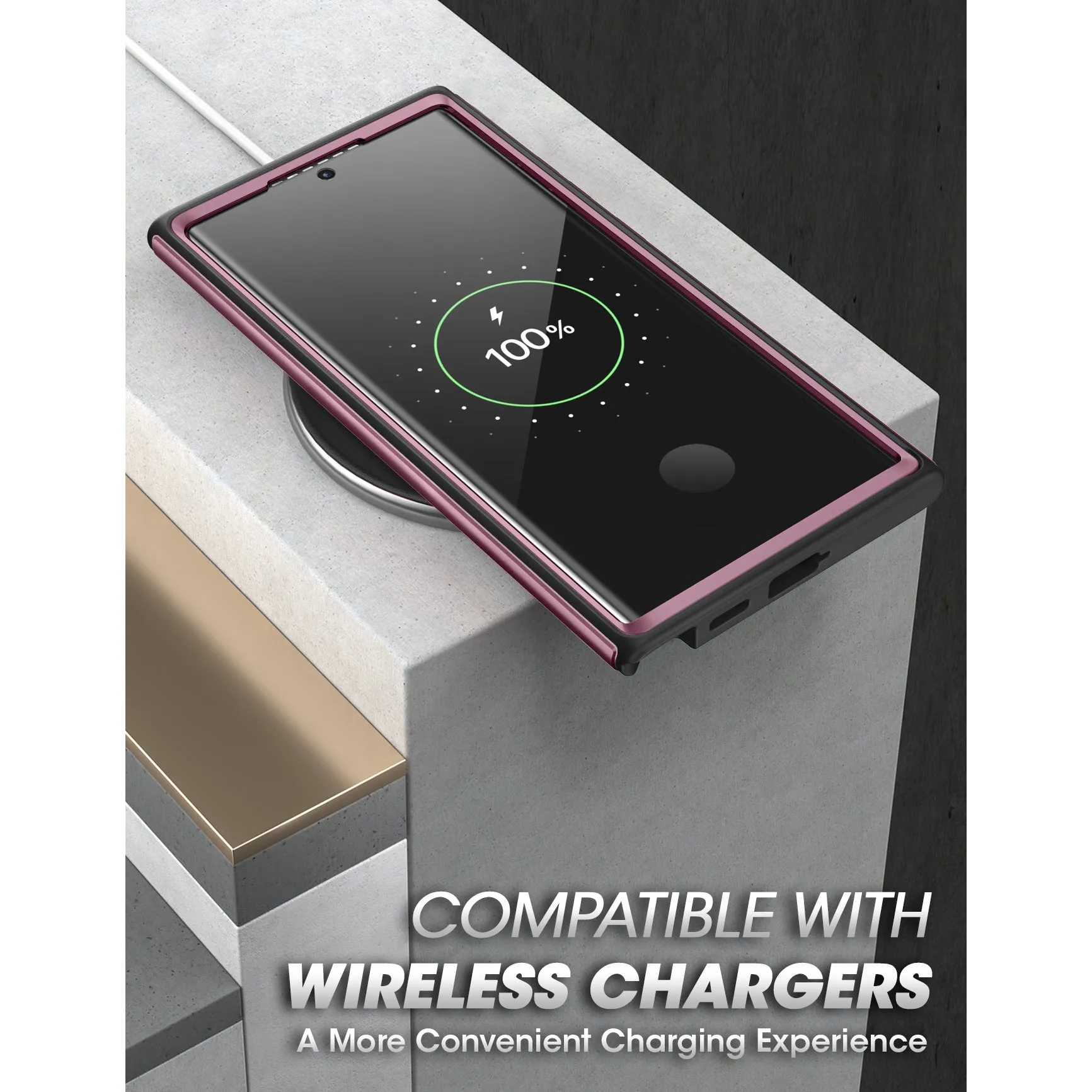 Customer Favorite Galaxy S22 Ultra Unicorn Beetle EDGE XT Bumper Case-Burgundy  Almost Gone!
