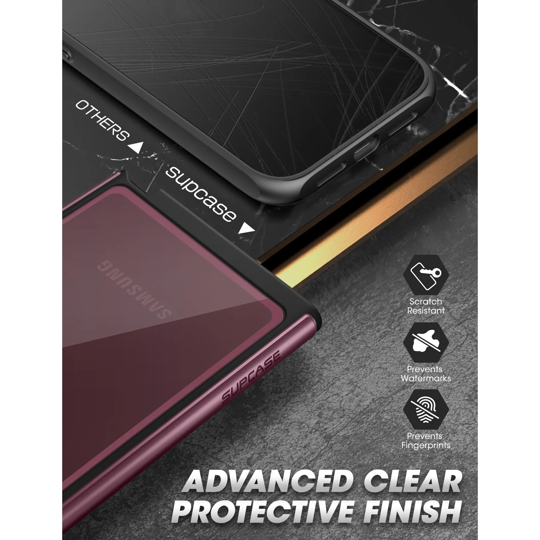 Customer Favorite Galaxy S22 Ultra Unicorn Beetle EDGE XT Bumper Case-Burgundy  Almost Gone!