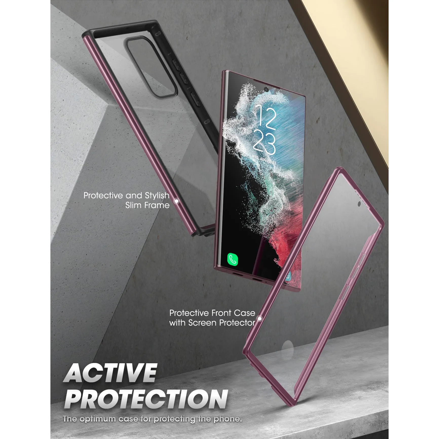 Customer Favorite Galaxy S22 Ultra Unicorn Beetle EDGE XT Bumper Case-Burgundy  Almost Gone!