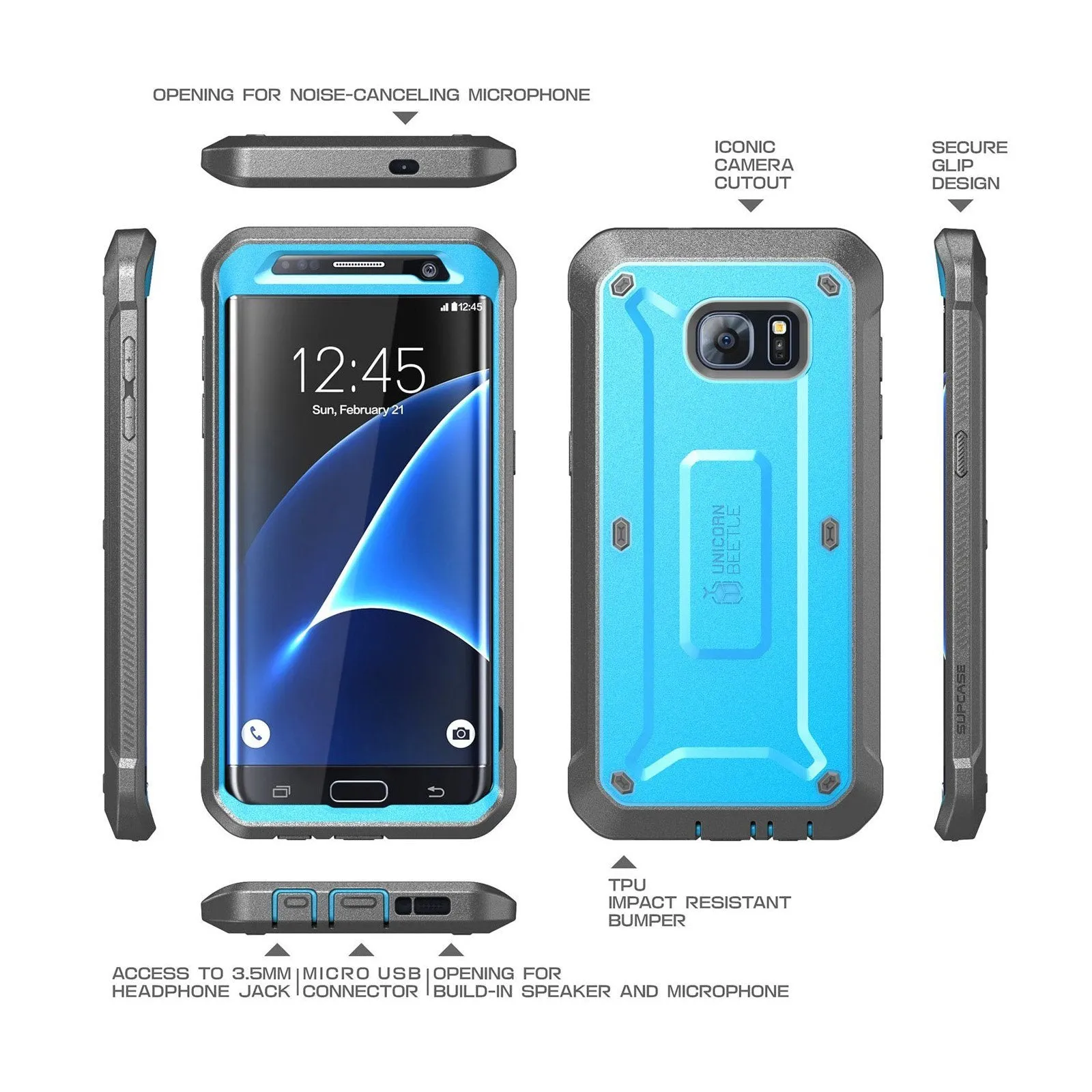 Customer Favorite Galaxy S7 Edge Unicorn Beetle Pro Full Body Rugged Holster Case-Blue  Dont Miss Out!
