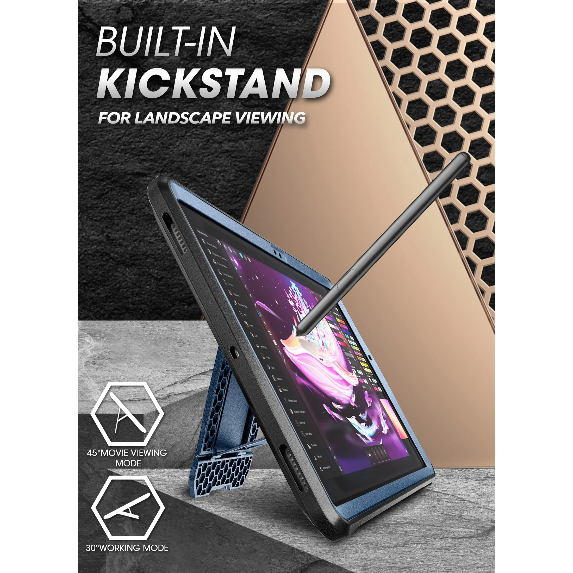 Customer Favorite Galaxy Tab A8 10.5 inch (2022) Unicorn Beetle PRO Full-Body Case-Metallic Blue  Limited Release!