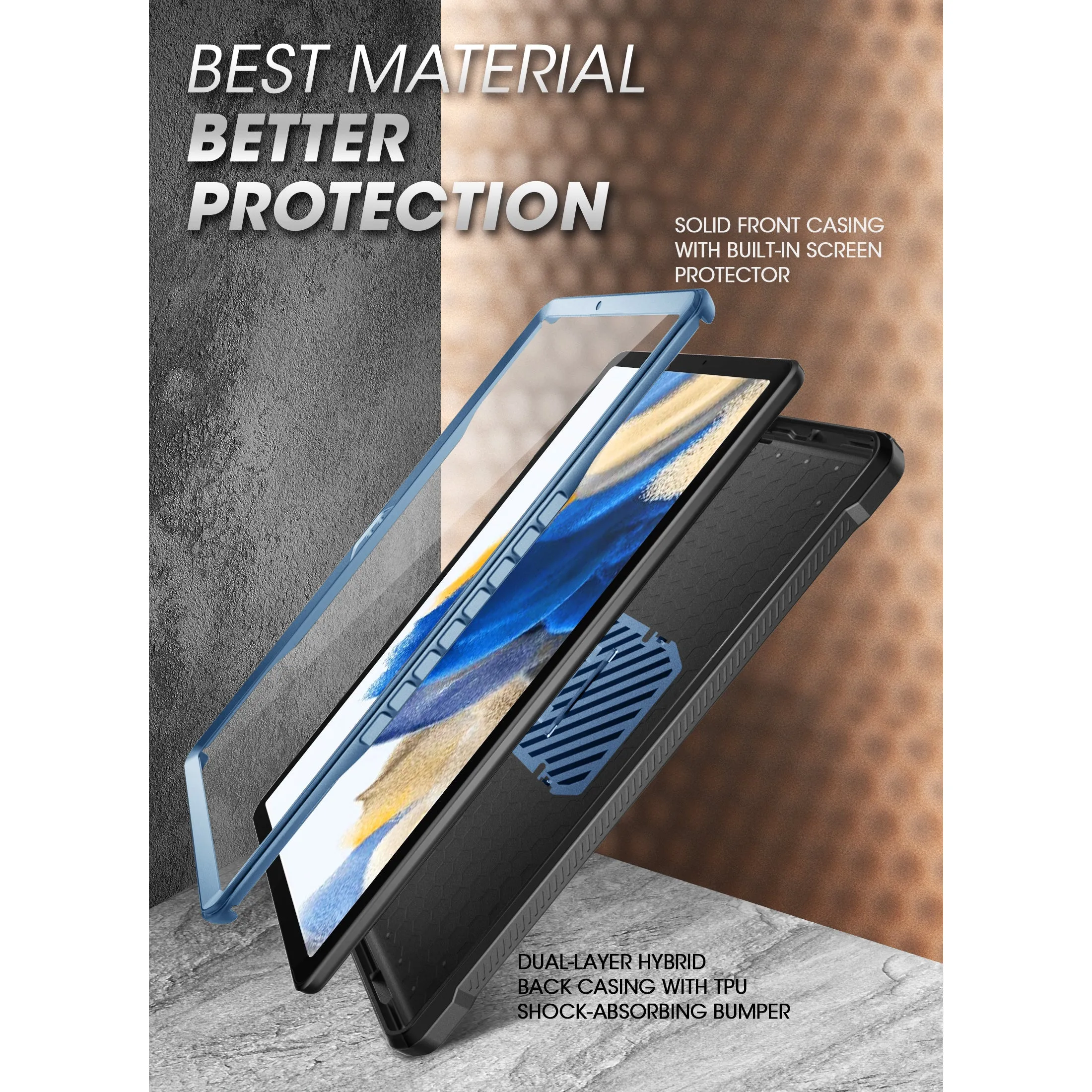 Customer Favorite Galaxy Tab A8 10.5 inch (2022) Unicorn Beetle PRO Full-Body Case-Metallic Blue  Limited Release!