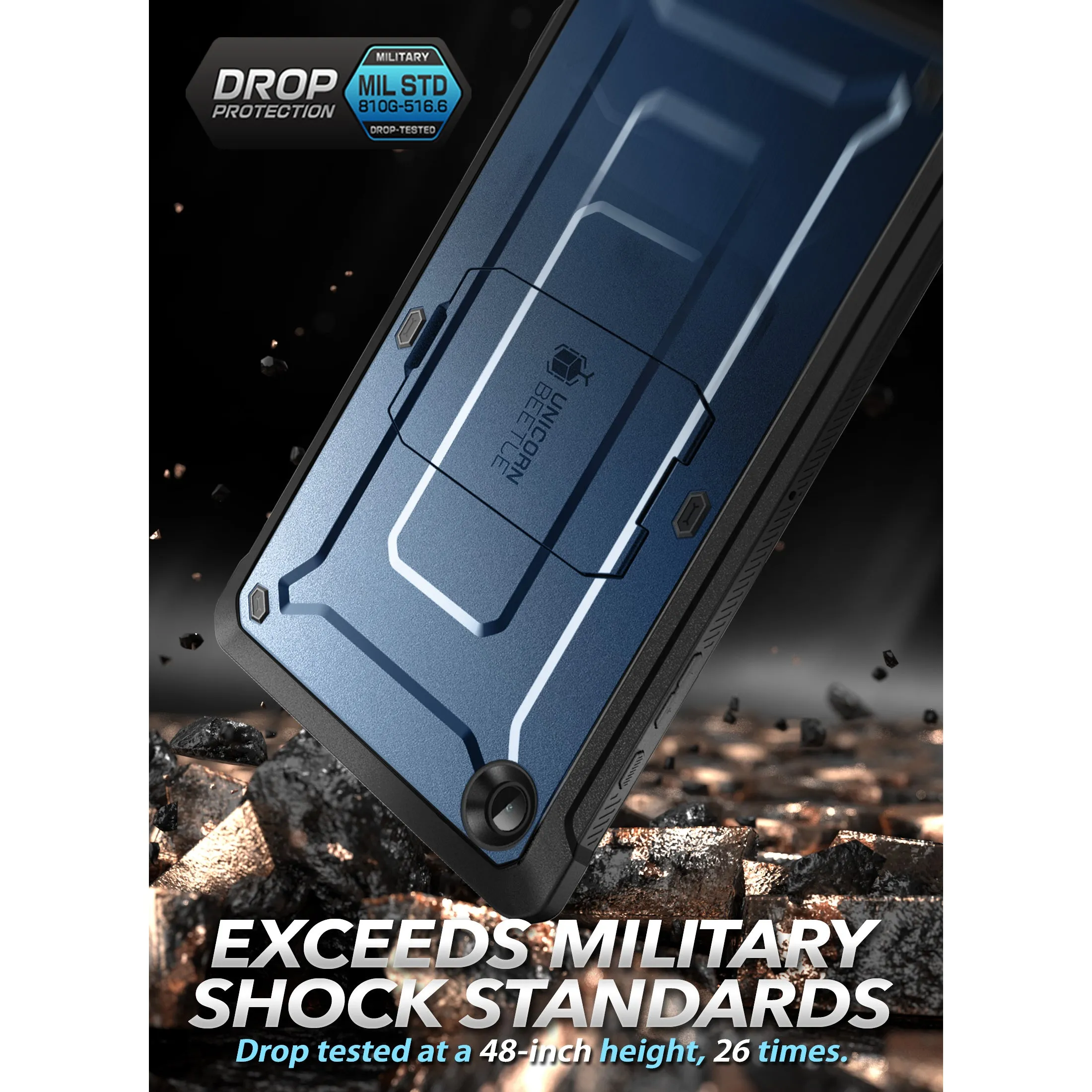 Customer Favorite Galaxy Tab A8 10.5 inch (2022) Unicorn Beetle PRO Full-Body Case-Metallic Blue  Limited Release!