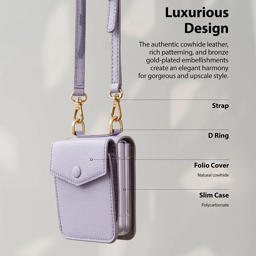 Customer Favorite Galaxy Z Flip 3 Case | Folio Signature Card Pocket Light Purple  Limited Stock!