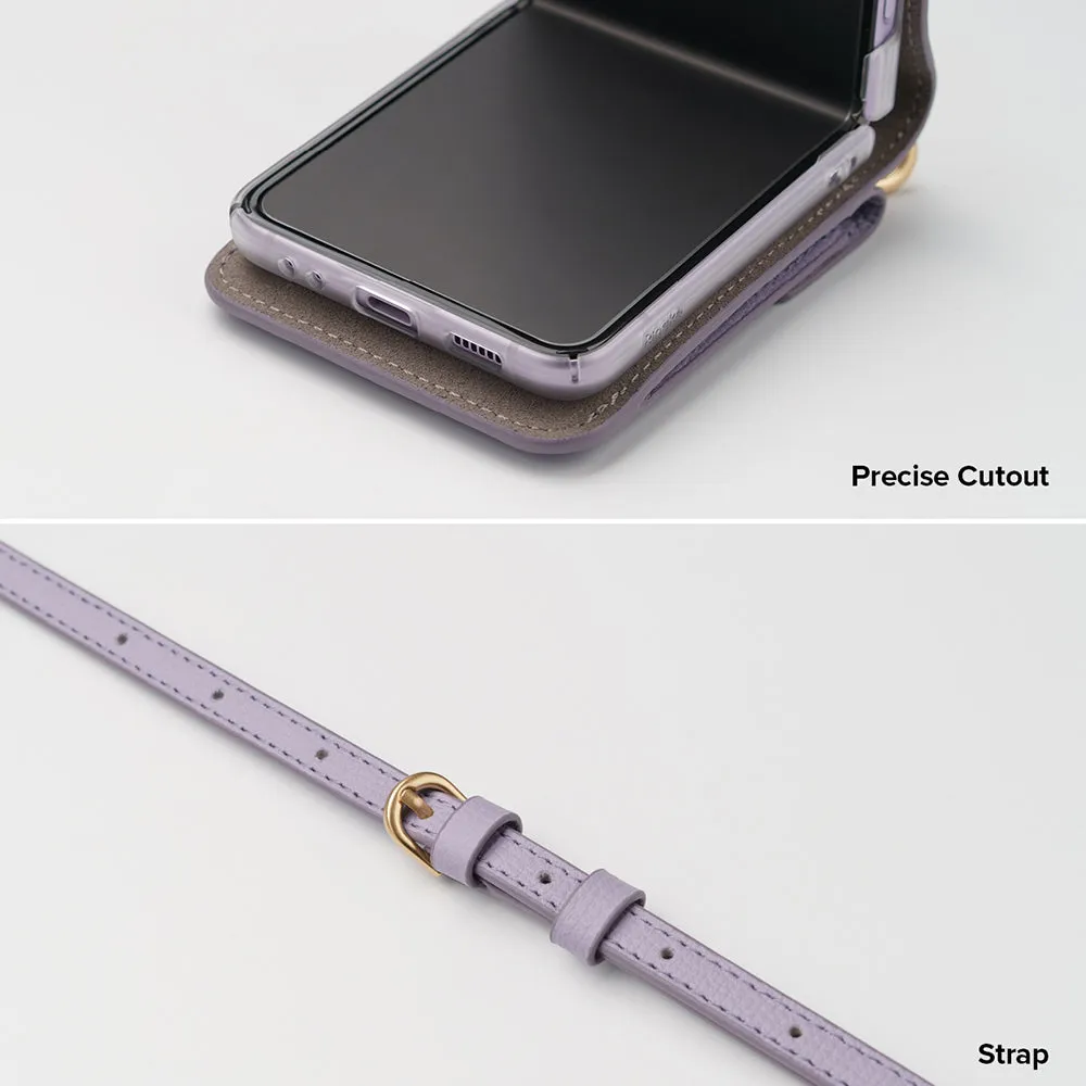 Customer Favorite Galaxy Z Flip 3 Case | Folio Signature Card Pocket Light Purple  Limited Stock!