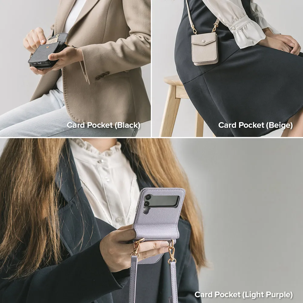 Customer Favorite Galaxy Z Flip 3 Case | Folio Signature Card Pocket Light Purple  Limited Stock!